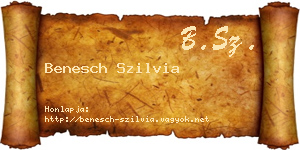 Benesch Szilvia névjegykártya